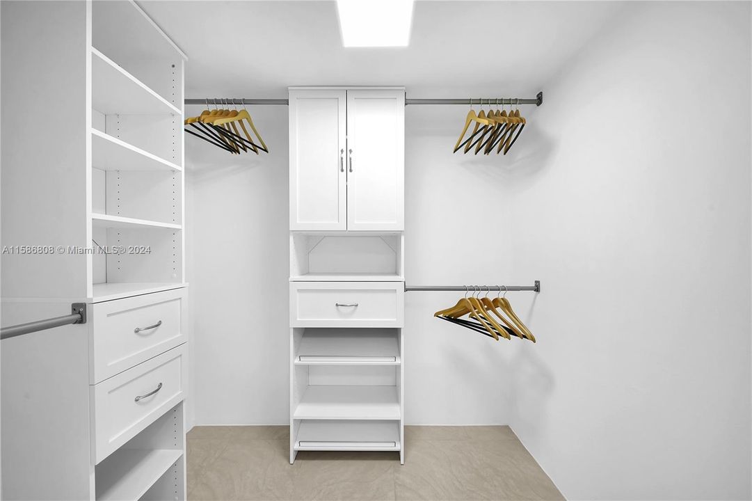 Walk-in primary closet