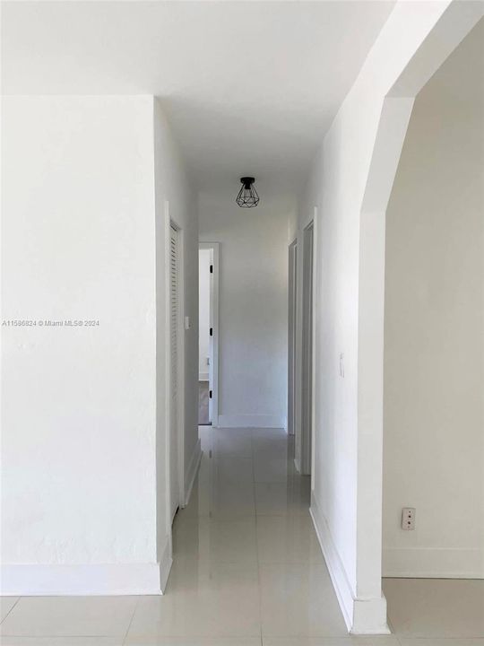Hallway to Bedrooms and Main Bathroom