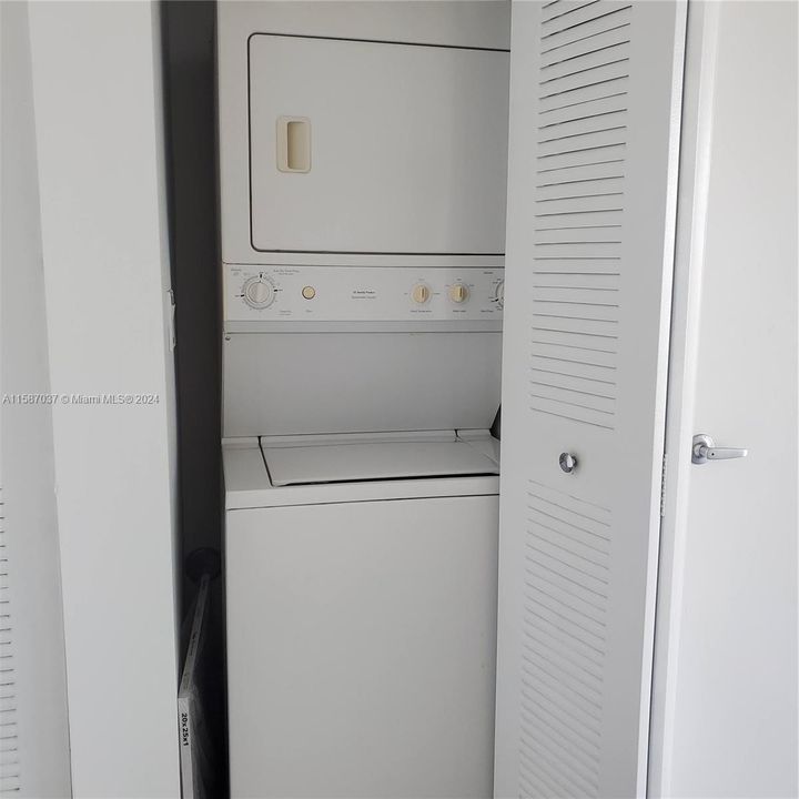 Stackable Washer/Dryer in the unit