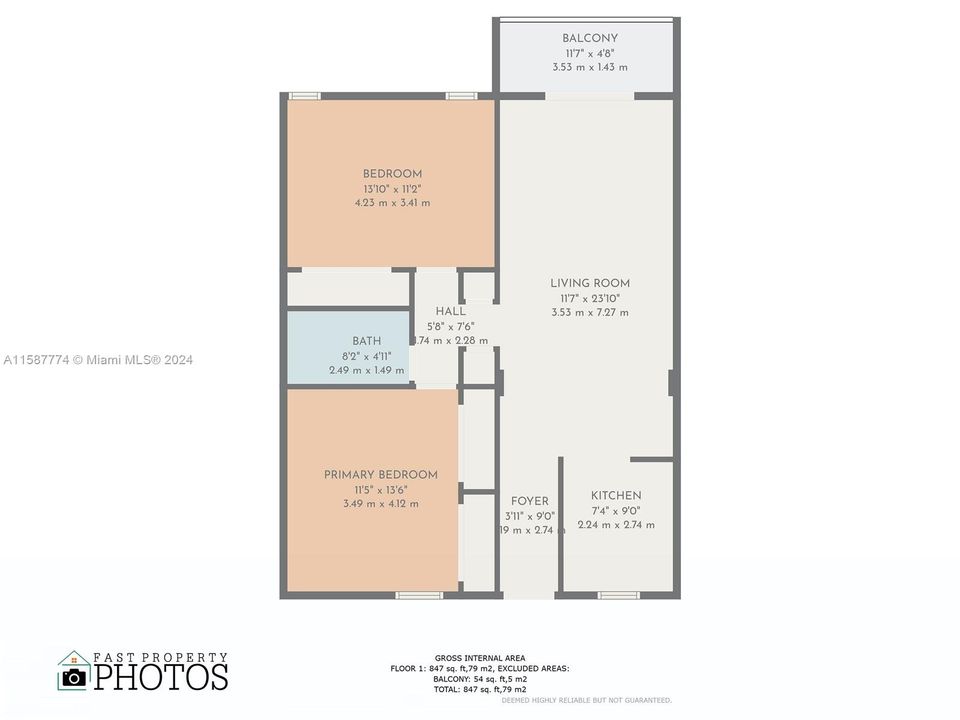 For Rent: $2,295 (2 beds, 1 baths, 879 Square Feet)