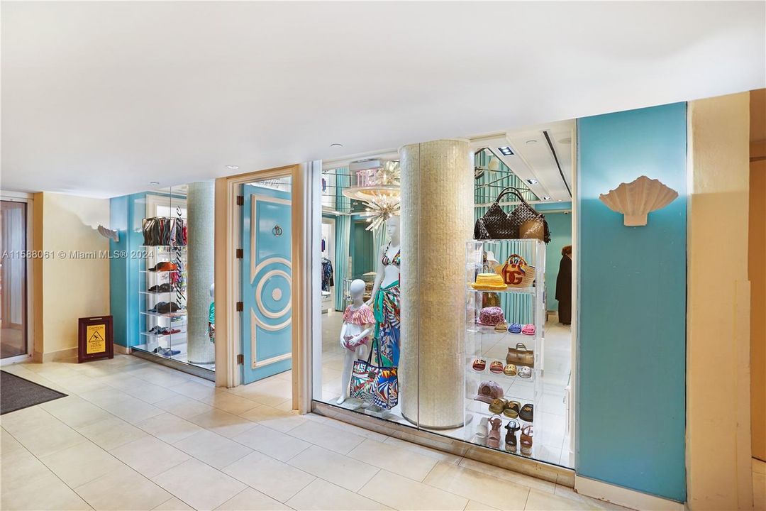 Aquamarine boutique store