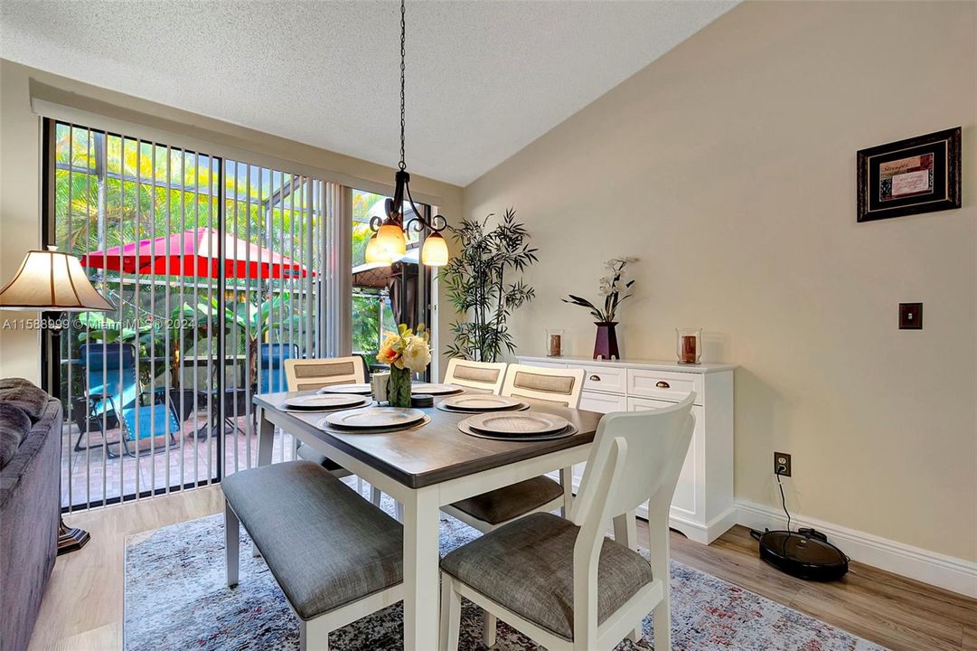 Dining Area and back patio