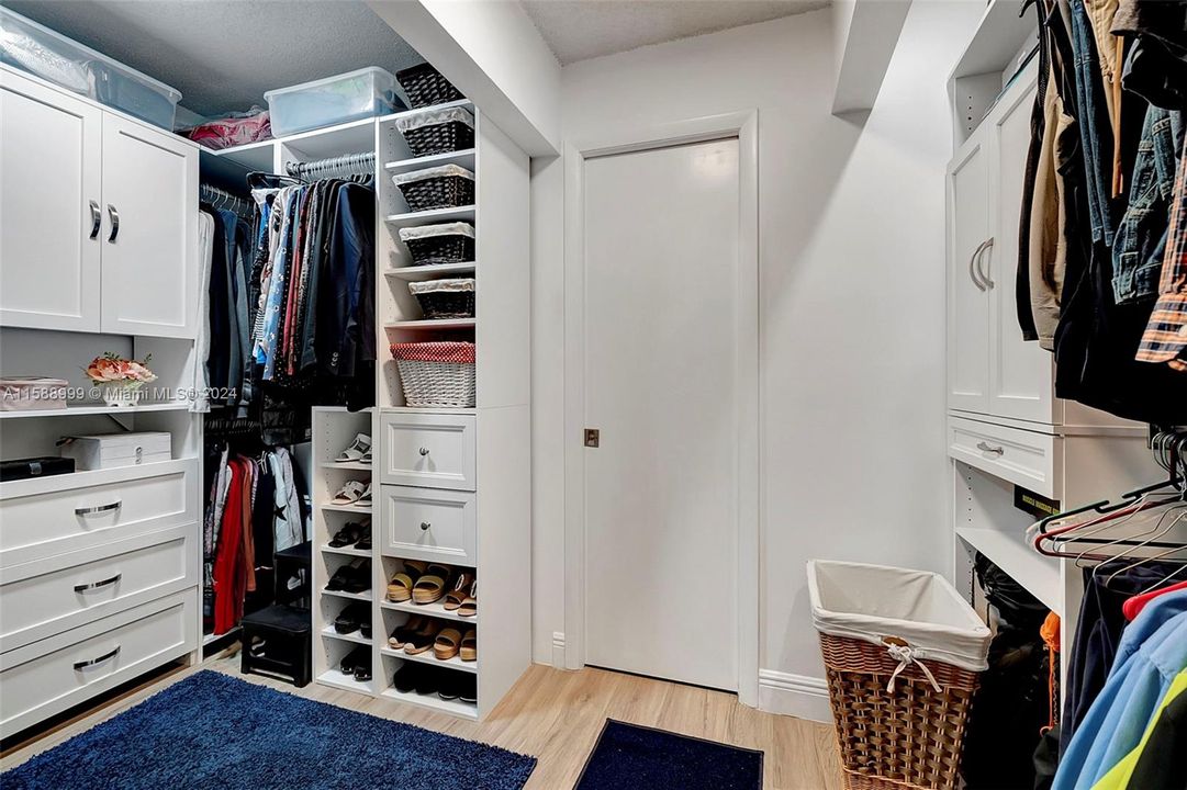 Master bedroom's walk-in closet