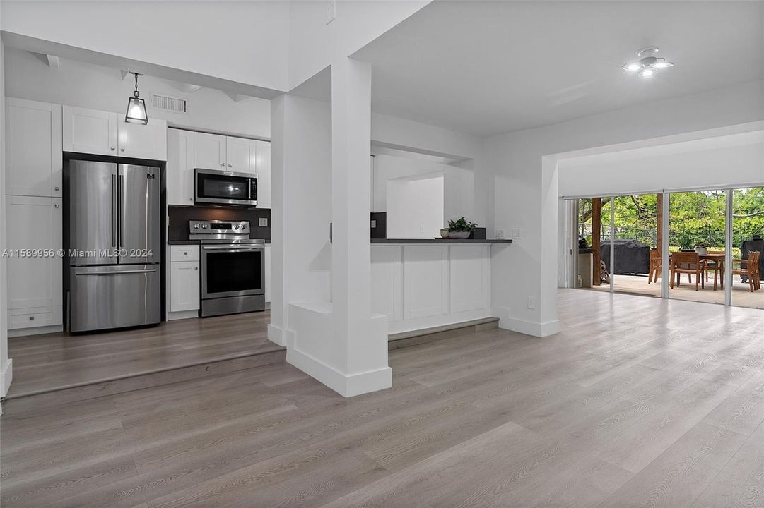 From entrance looking center and left