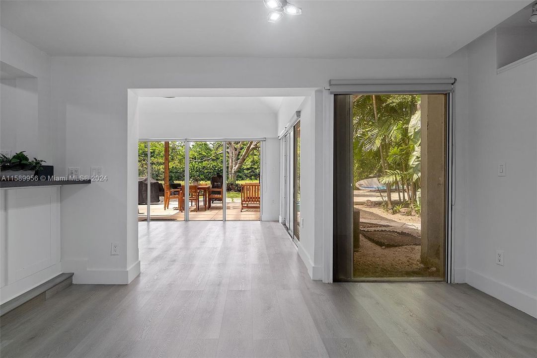 Dining area and nehind living area