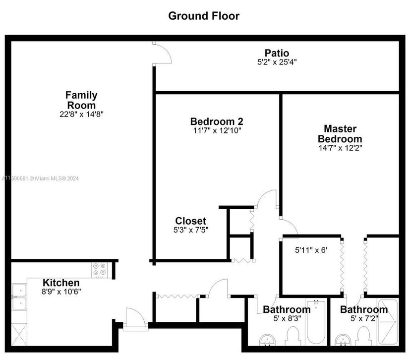 Active With Contract: $257,500 (2 beds, 2 baths, 1141 Square Feet)