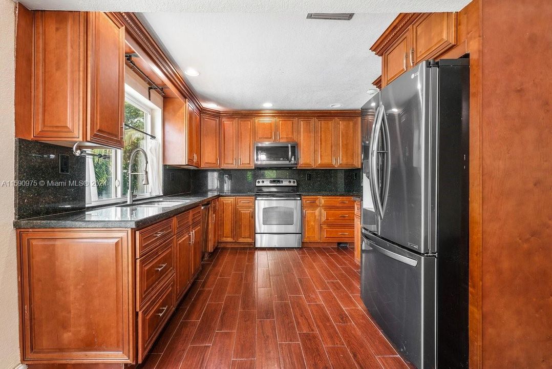 Beautiful wood cabinets