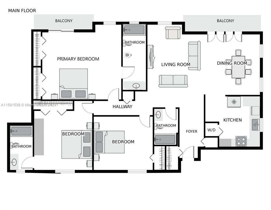 En Venta: $1,100,000 (3 camas, 3 baños, 1620 Pies cuadrados)