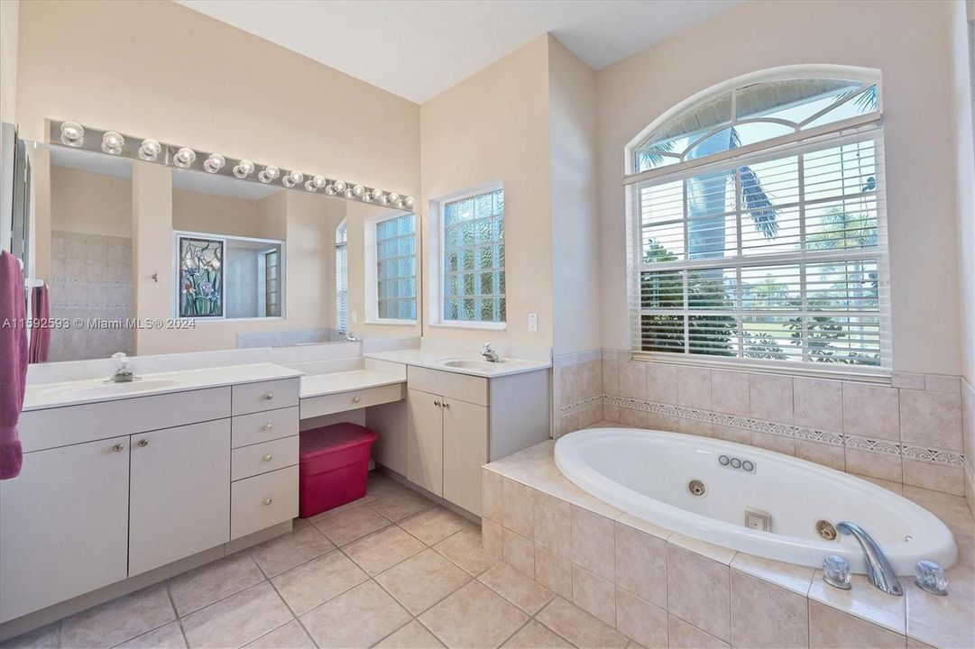 Master Bath Double Sinks and Vanity Counter