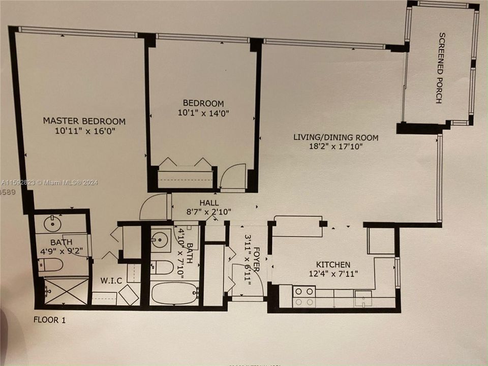 На продажу: $265,000 (2 спален, 2 ванн, 1040 Квадратных фут)