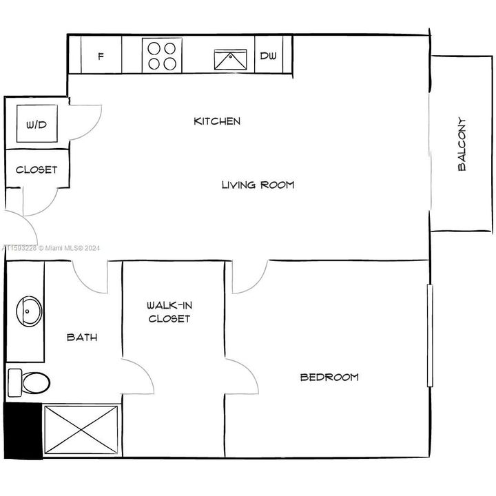 Active With Contract: $2,544 (1 beds, 1 baths, 768 Square Feet)