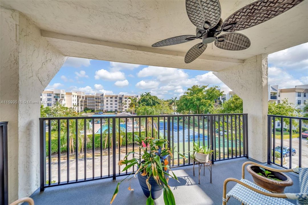 Beautiful Pool view from your balcony. New concrete restoration completed.