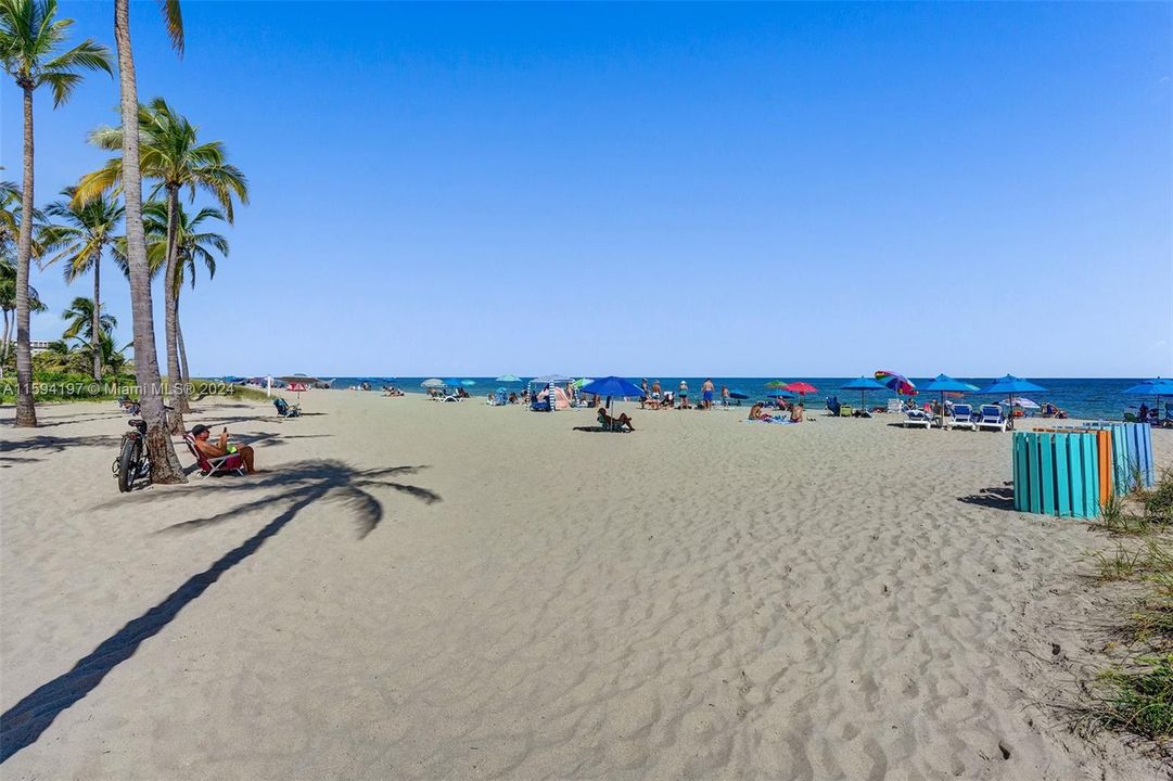 Walking distance to beautiful clean beaches.