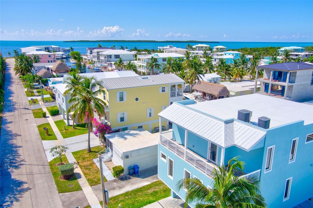 Street aerial view to the Ocean side