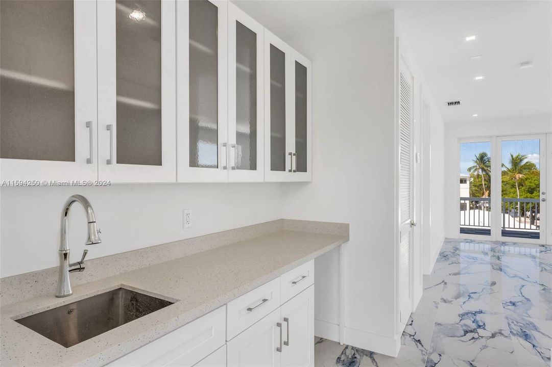 Wet bar off Master Bedroom and Family Room