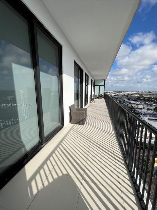 Full length balcony