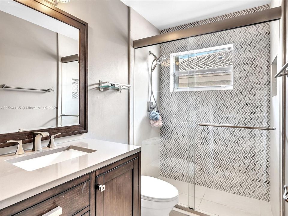 Guest bathroom with walk-in shower