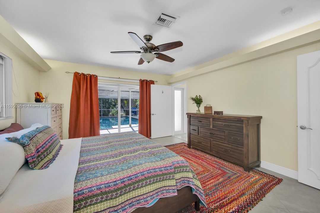 Master Bedroom Opens to Pool Area