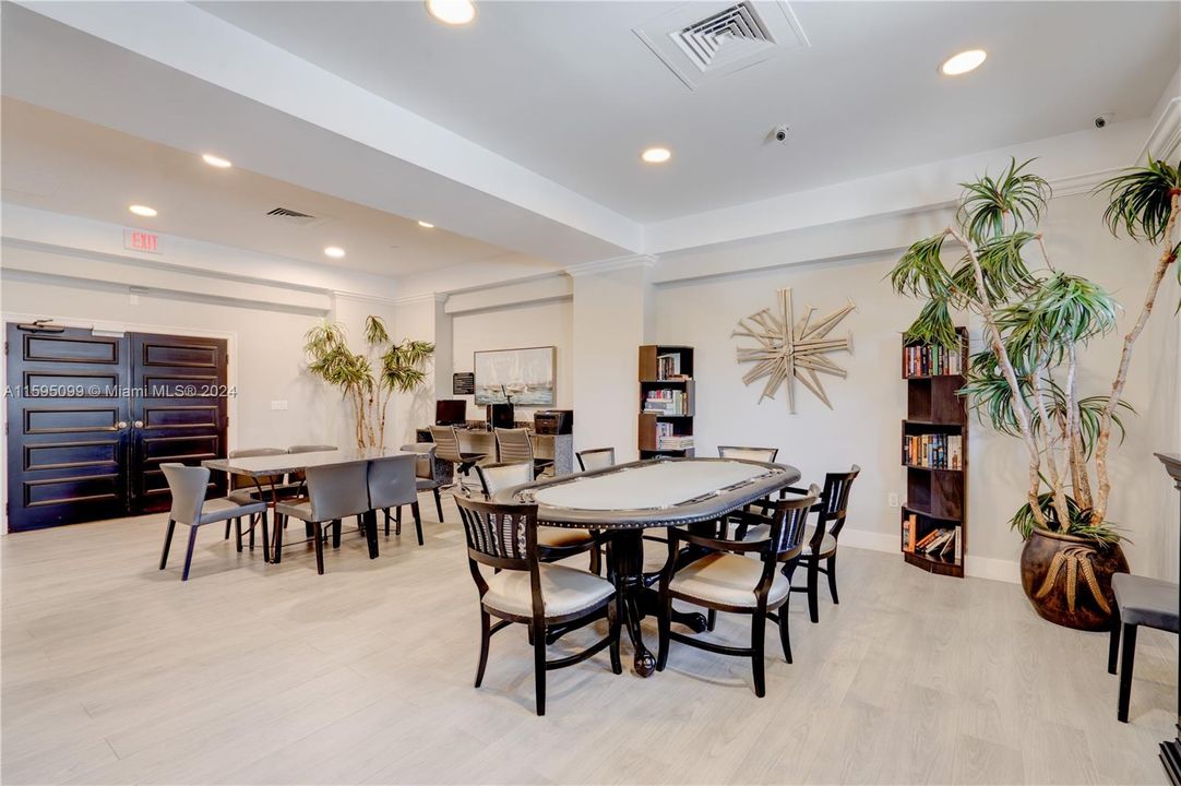 Club Room - Poker Tables and Library