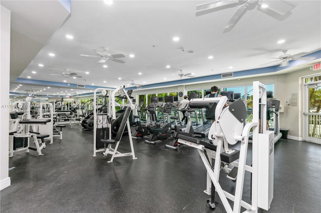 The fitness center has everything one needs and more!