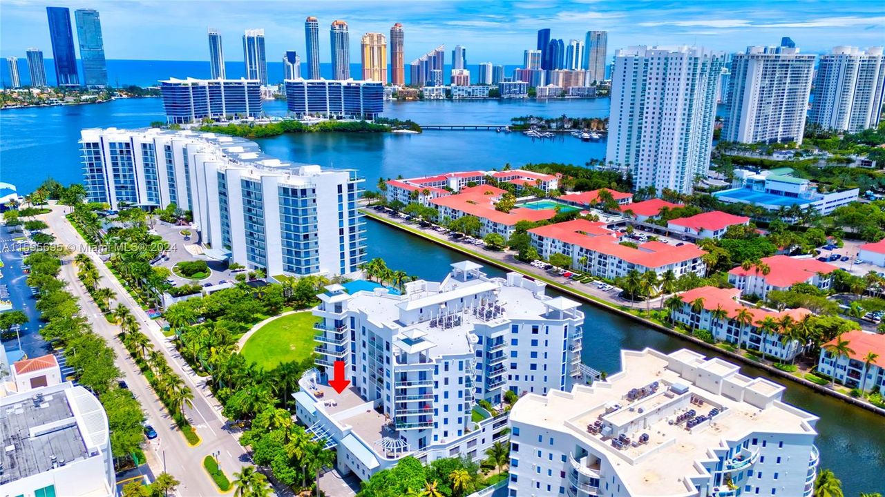 You can see Sunny Isles Beach's buildings