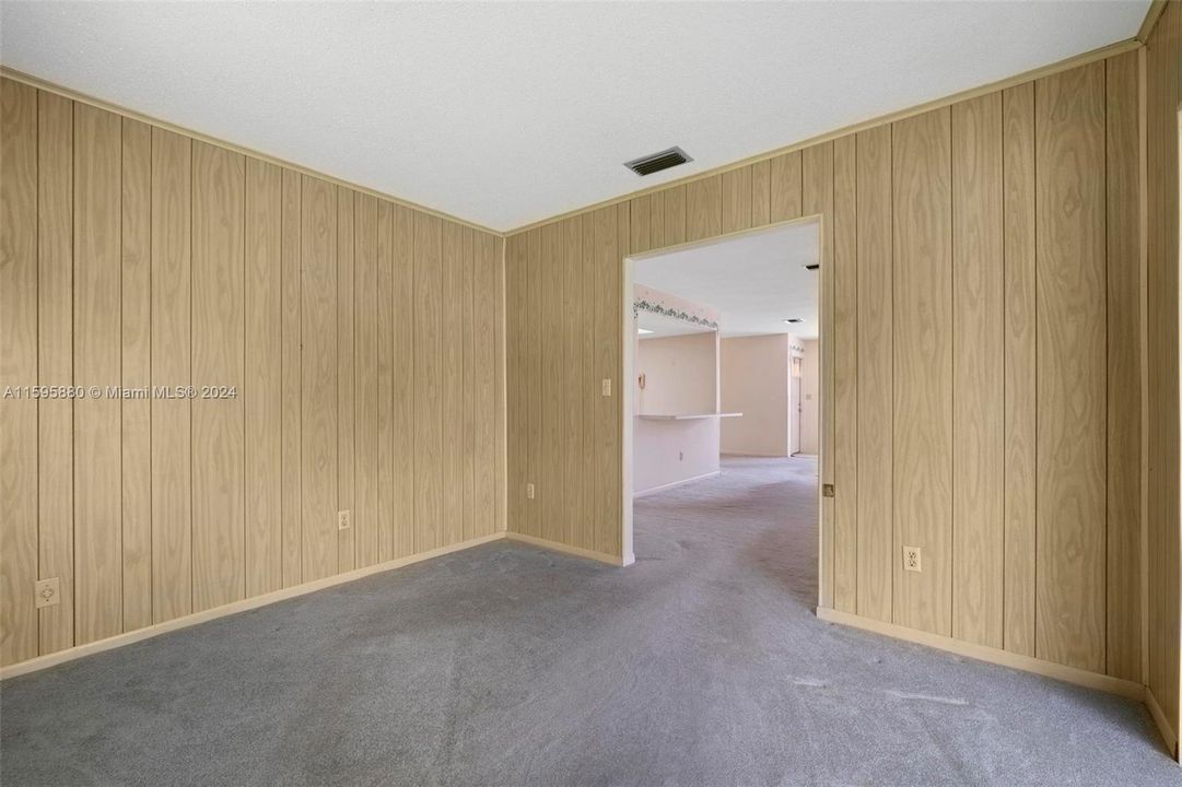 View from the family room/home office back towards the interior of the house.