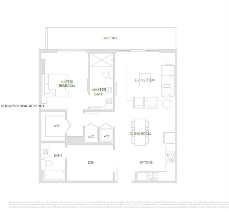 Active With Contract: $3,700 (1 beds, 2 baths, 855 Square Feet)