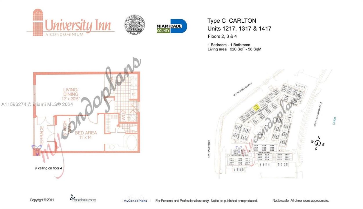 Activo con contrato: $2,250 (1 camas, 1 baños, 620 Pies cuadrados)