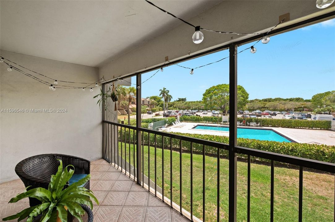 Balcony Overlooks the Pool