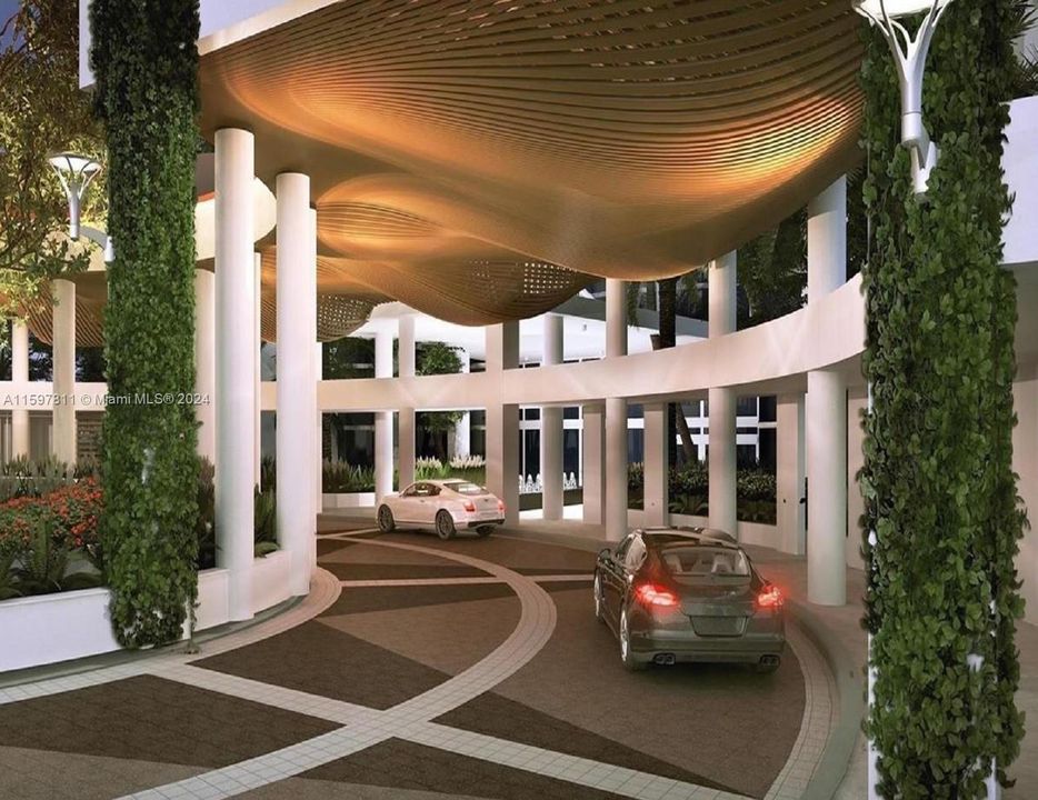 rendering of valet area currently being remodeled