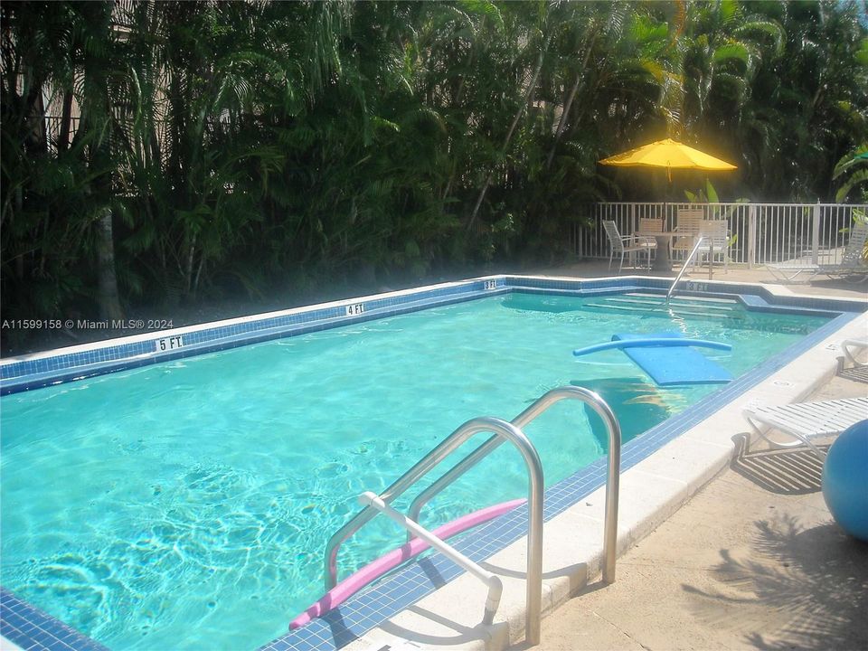 Large heated pool