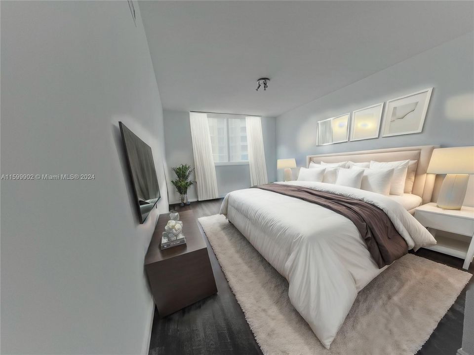 VIRTUALLY STAGED BEDROOM