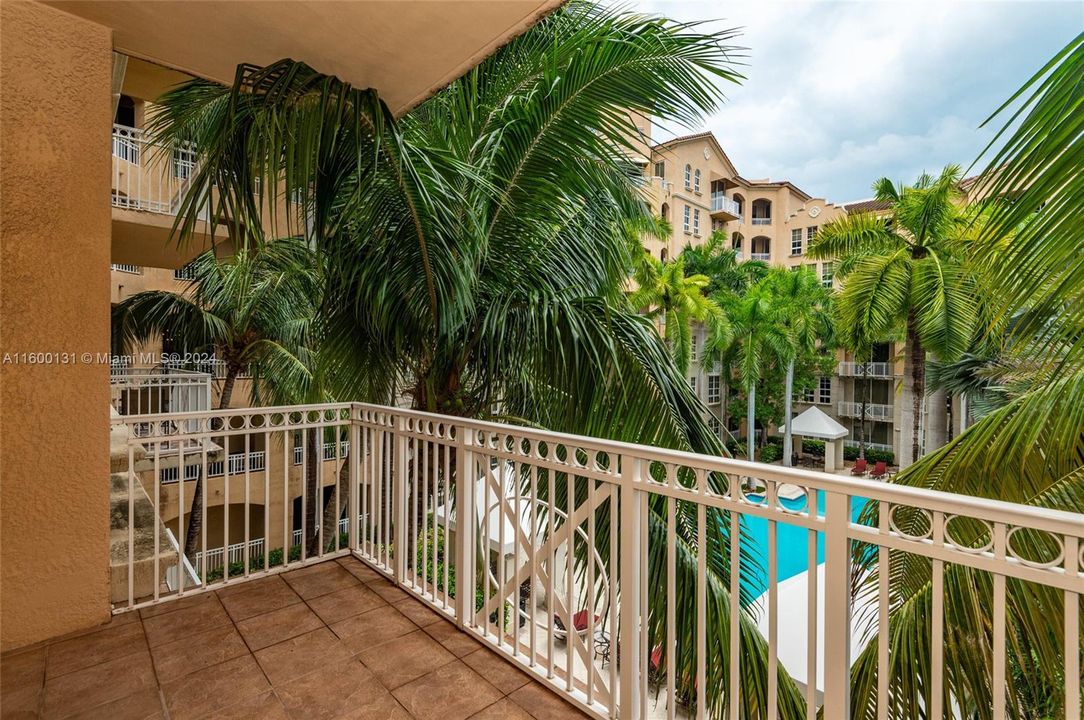 Balcony view to pool