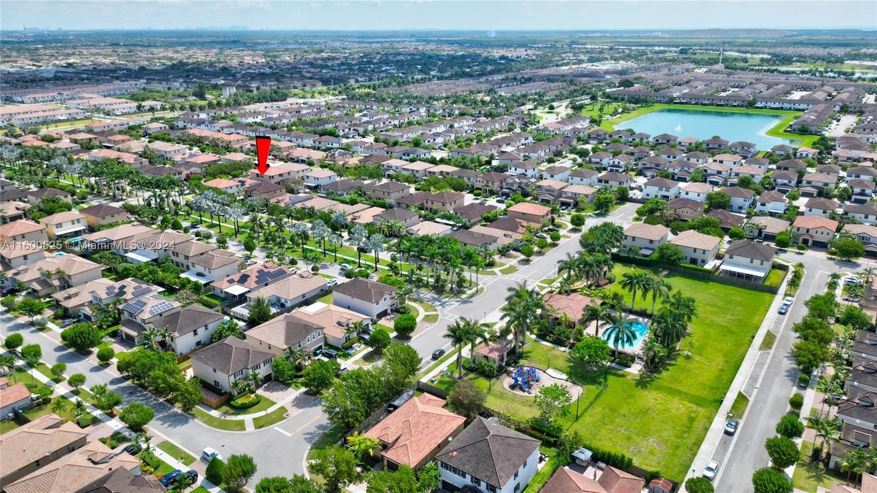 AERIAL VIEW NEIGHBORHOOD