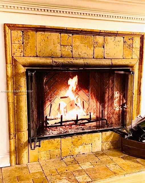 Watch the flames in the wood burning fireplace - a great way to warm up and relax on a cool evening.  You can also supervise the kids making S'mores in the family room.