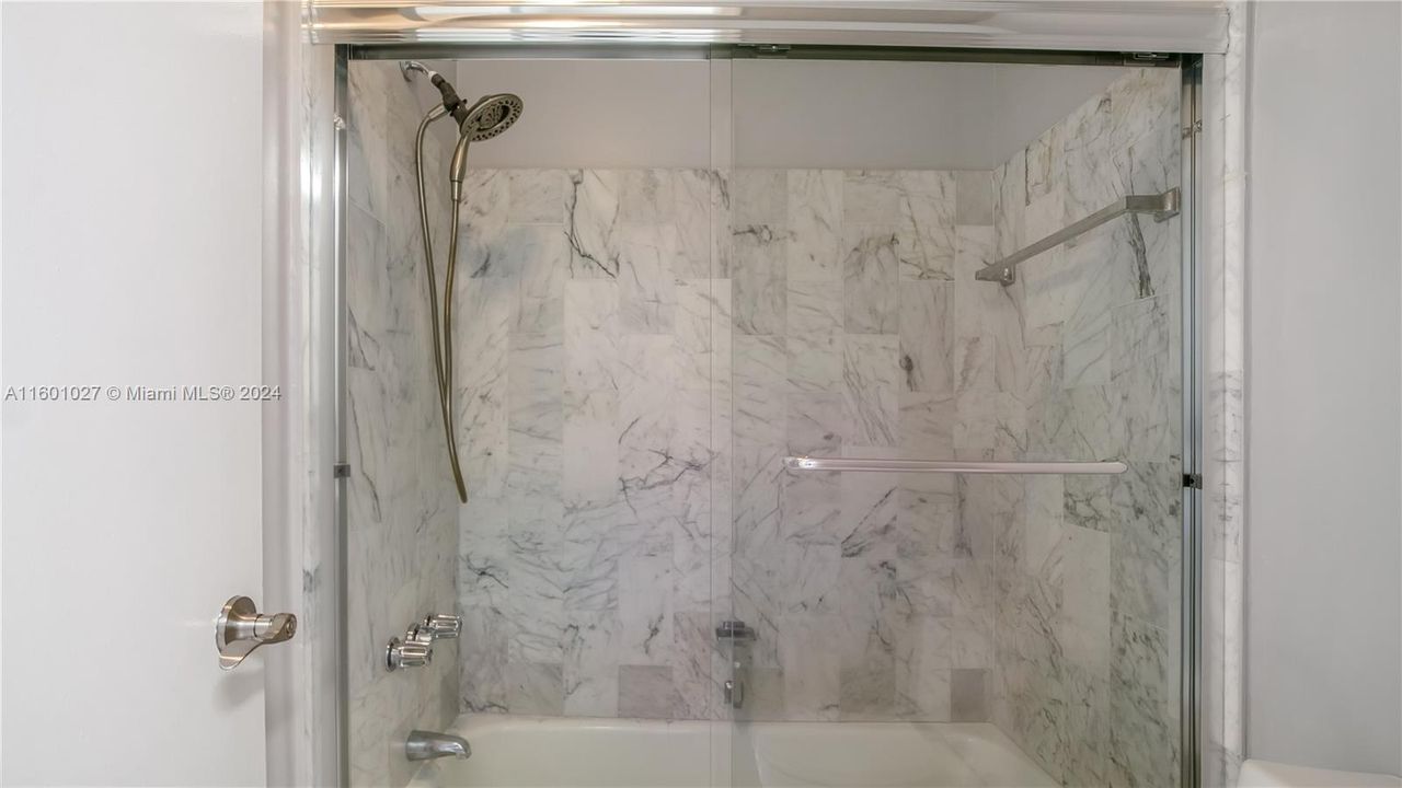 Marble Shower in Primary