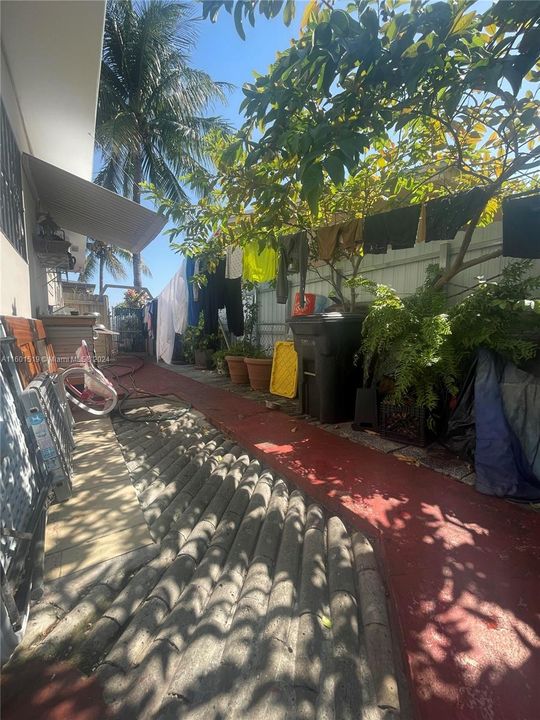 patio between both buildings