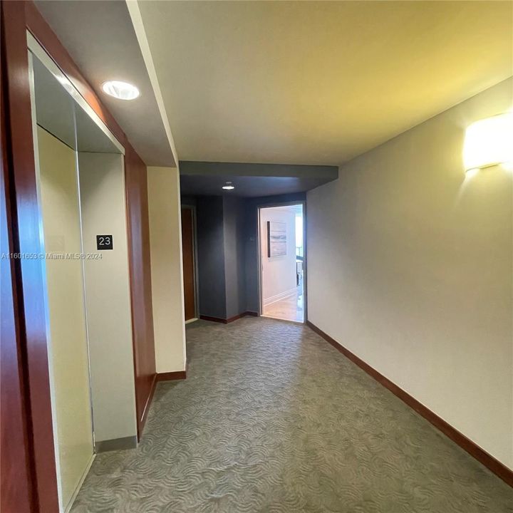 View of Unit Foyer from Elevators