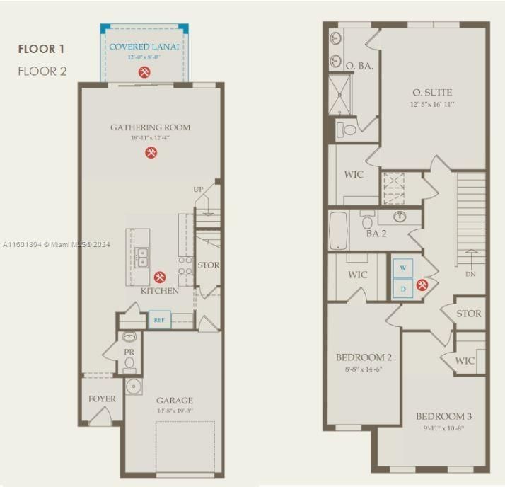 Alder plan - Structural options selected for home.