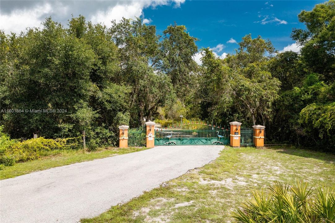 Front gate of property