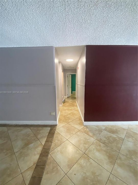 hallway off living room to bedrooms