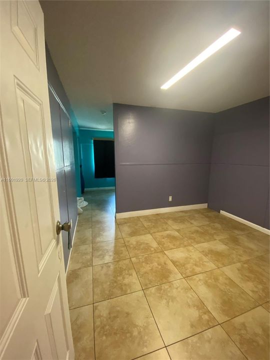 The room is split with a wall