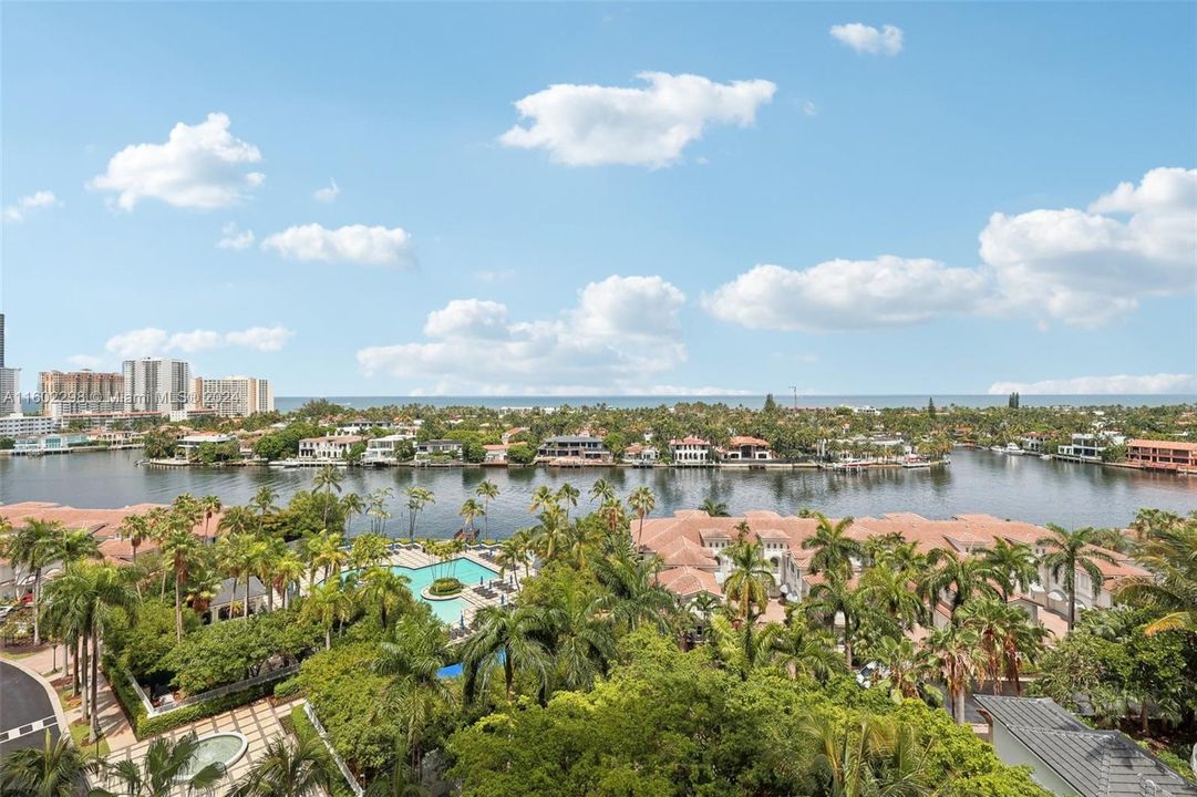 View of Intercostal and Golden Beach from Balcony