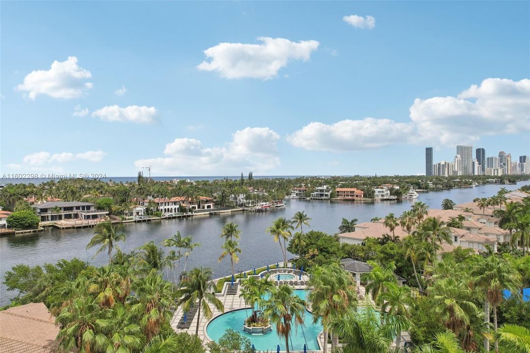 View of Intercostal and Golden Beach from Balcony