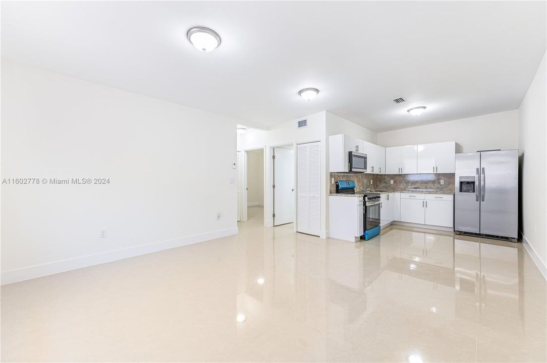 Living Area and Kitchen