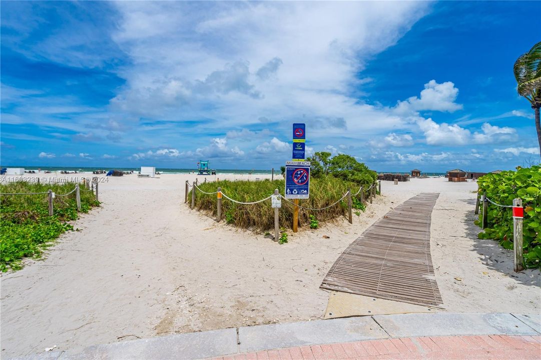 Beach Entrance Located between Setai and W