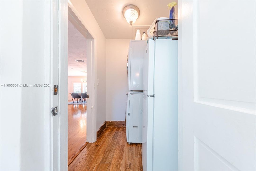 Laundry room and extra refrigerator