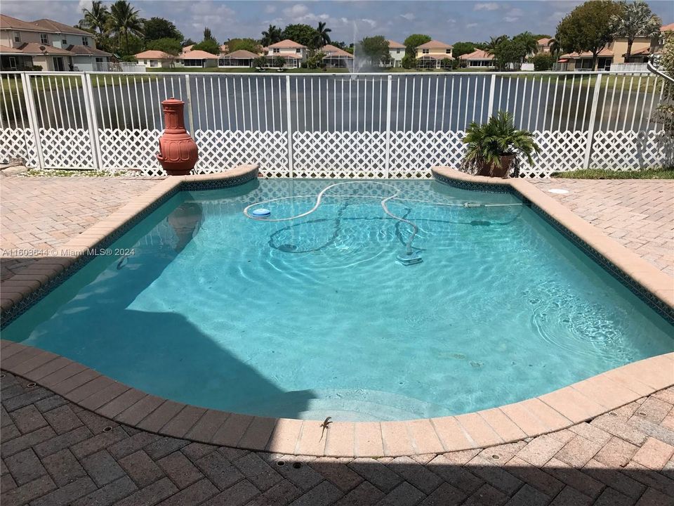 Pool and Lake View from living room