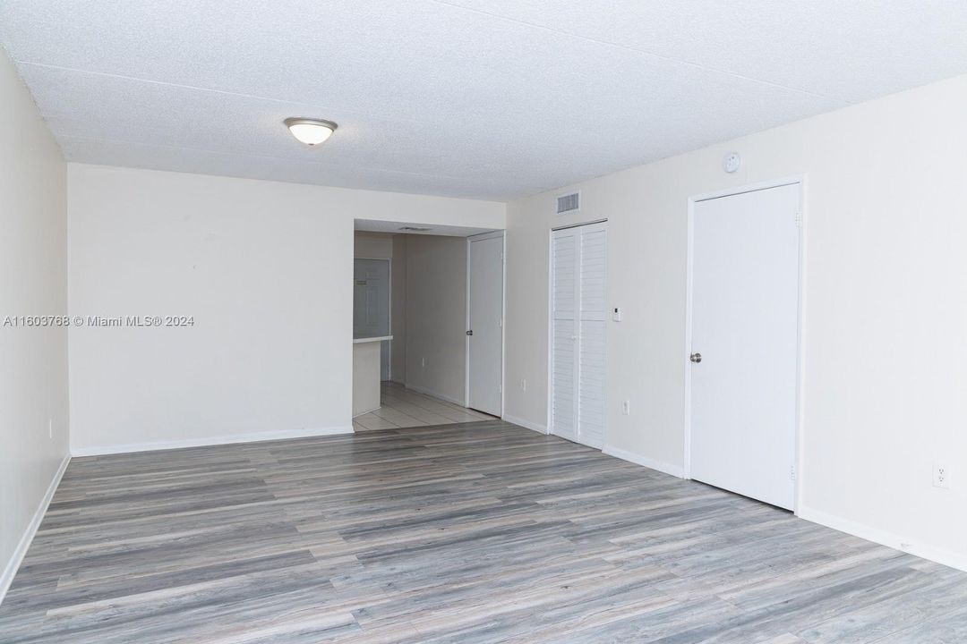 Spacious living room/dining room area.