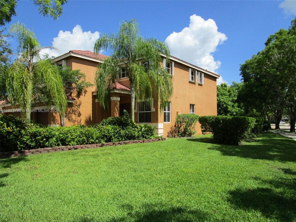 Side yard -corner house